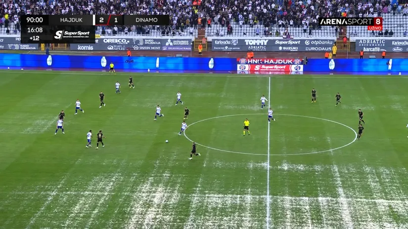 Dinamu ništa ne pomaže: Džaba kijamet na Poljudu i nadoknada od 16 minuta, Hajduk ponovo na vrhu