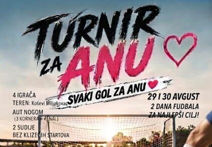 NA MILJAKOVCU HUMANITARNI TURNIR ZA ANU JANKOVIĆ: Svaki gol za Anu!