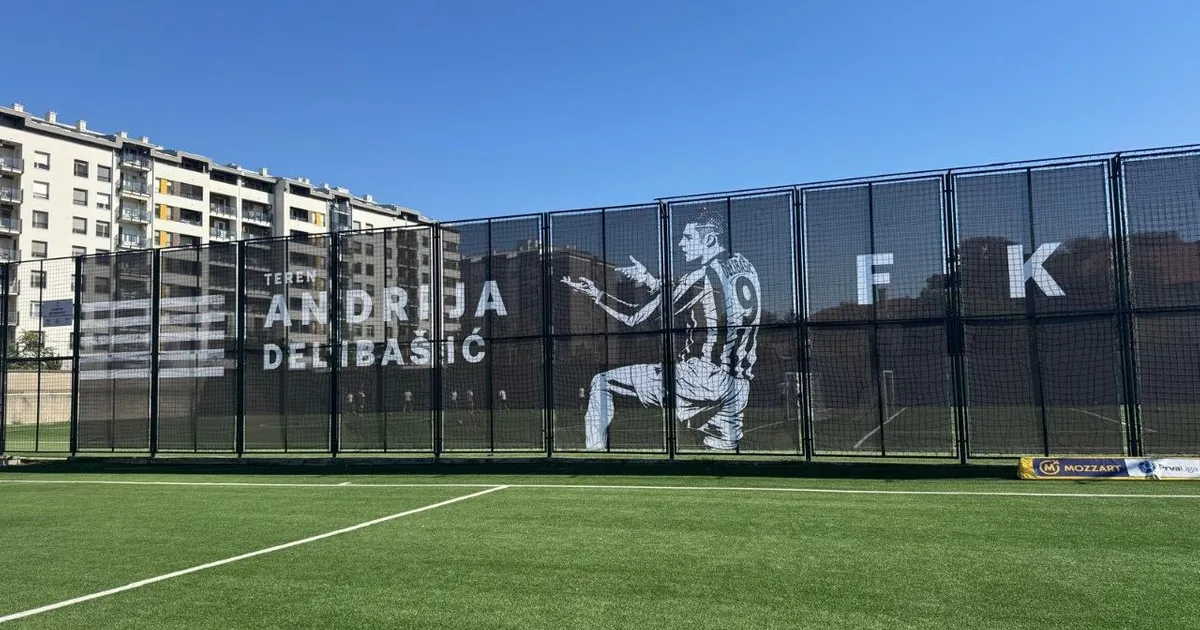 Foto ubod: Novi teren u "Zemunelu", Partizan ga posvetio Andriji Delibašiću