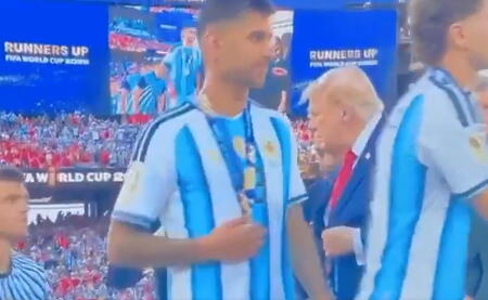 PRIŠAO TRAMPU, PA URADIO NEŠTO ŠTO NIKO NIJE OČEKIVAO! Potez reprezentativca Argentine izazvao buru - internet eksplodirao! (VIDEO)