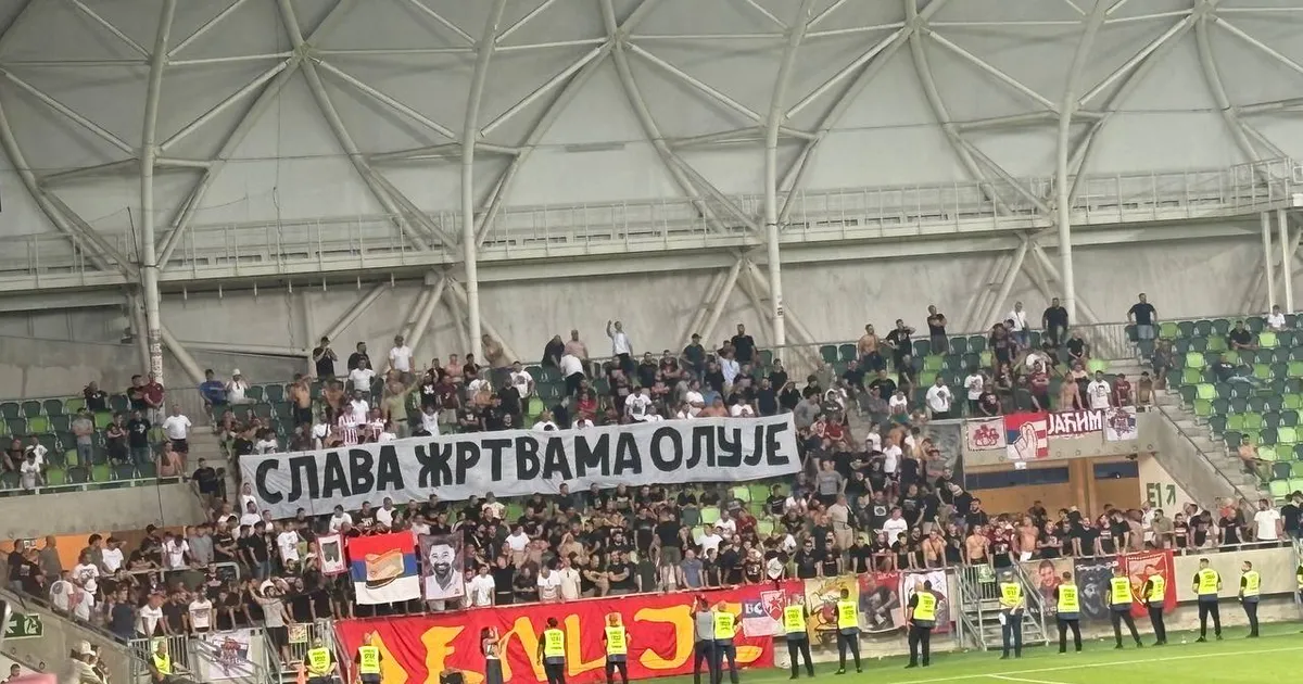 Delije na meču Lige šampiona istakle transparent posvećen operaciji "Oluja"