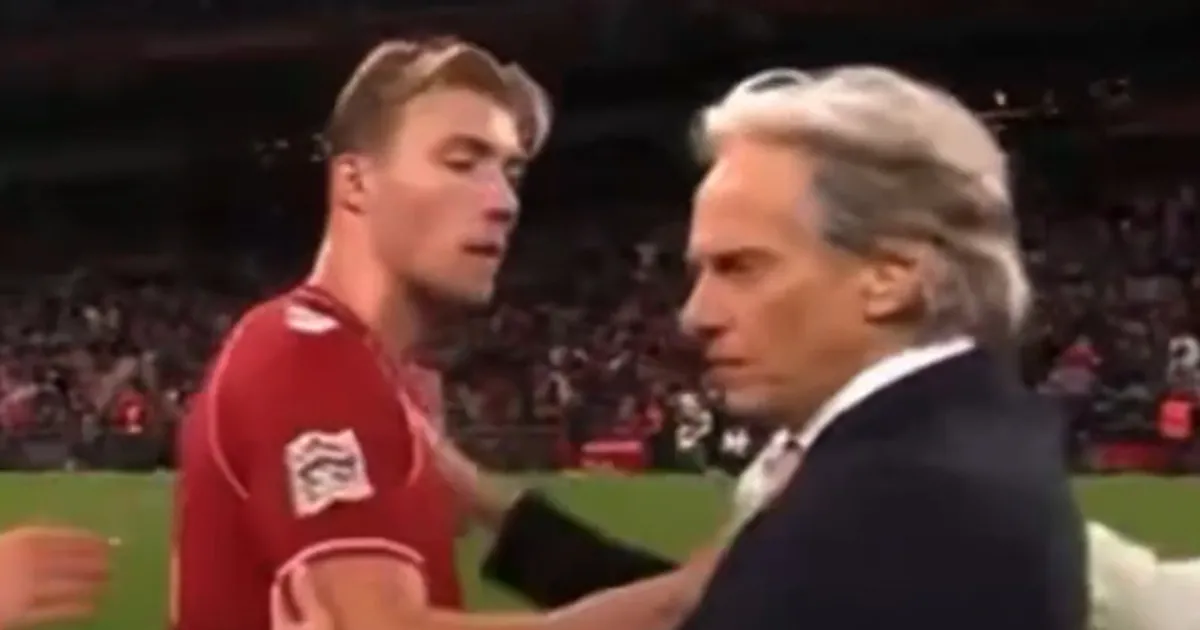 Fudbaler Danske odgurnuo selektora Portugala, slavio kao Ronaldo, pa nije mogao da se suzdrži