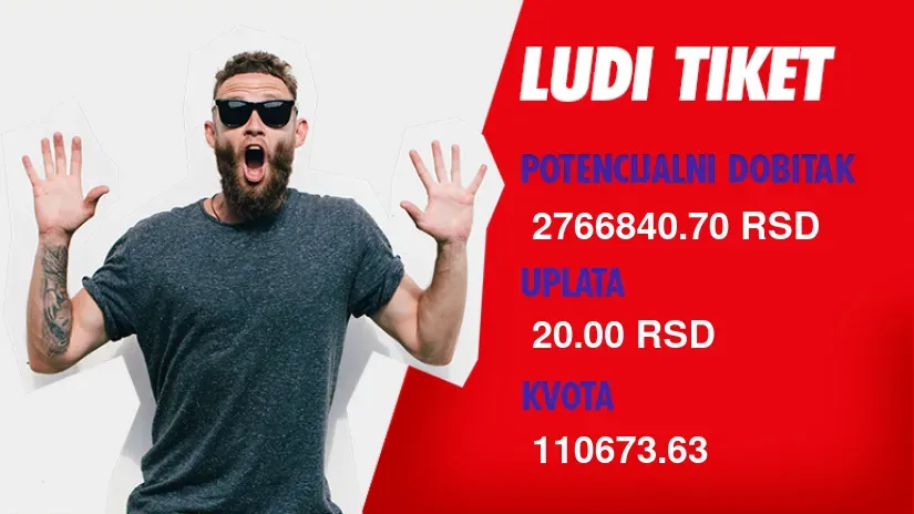 LUDI TIKET (-), petak, 2.766.840 dinara: Muka u Uzbekistanu