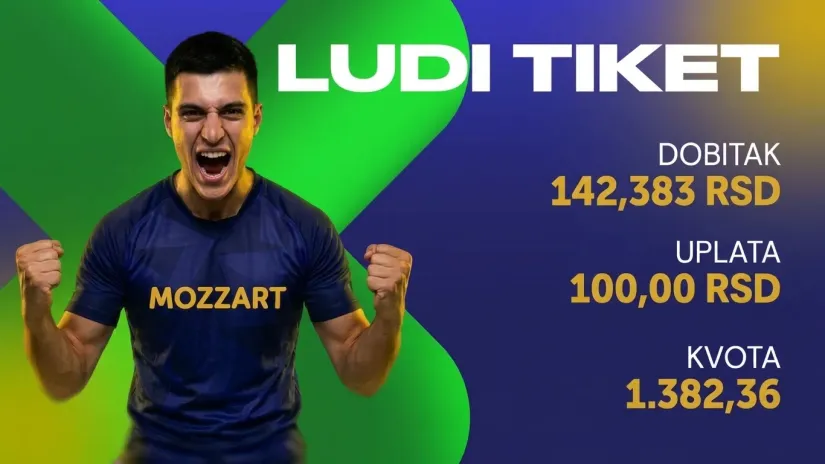 LUDI TIKET, petak, 142.383 dinara: Pljuštali su golovi