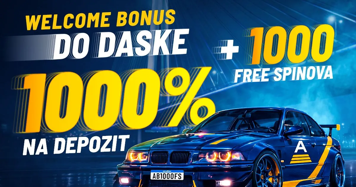 Registrujte se i dajte gas 1.000% BONUSA I 1.000 BESPLATNIH SPINOVA