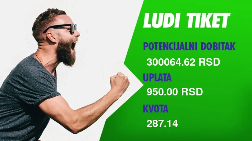 LUDI TIKET, sreda, 300.064 dinara: Gde pljušte golovi, pljušti i lova!