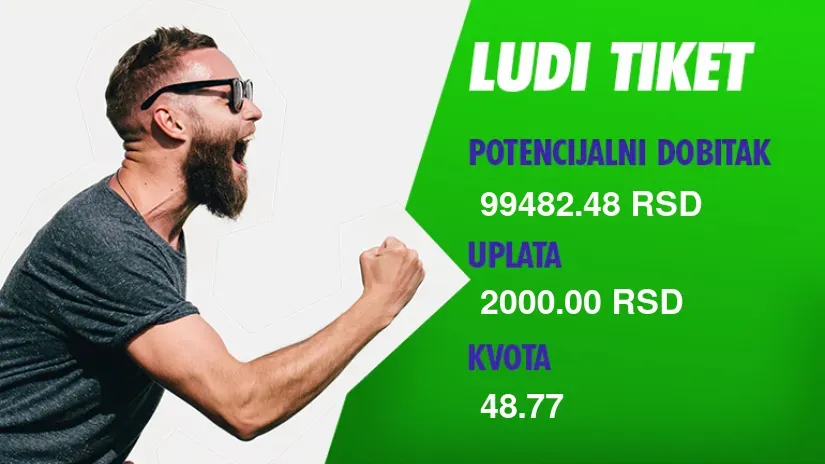 LUDI TIKET, četvrtak, 99.482 dinara: Maestralna partija iz Topole