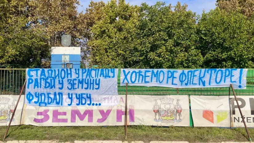 Navijači Zemuna se pobunili protiv ragbija na svom stadionu