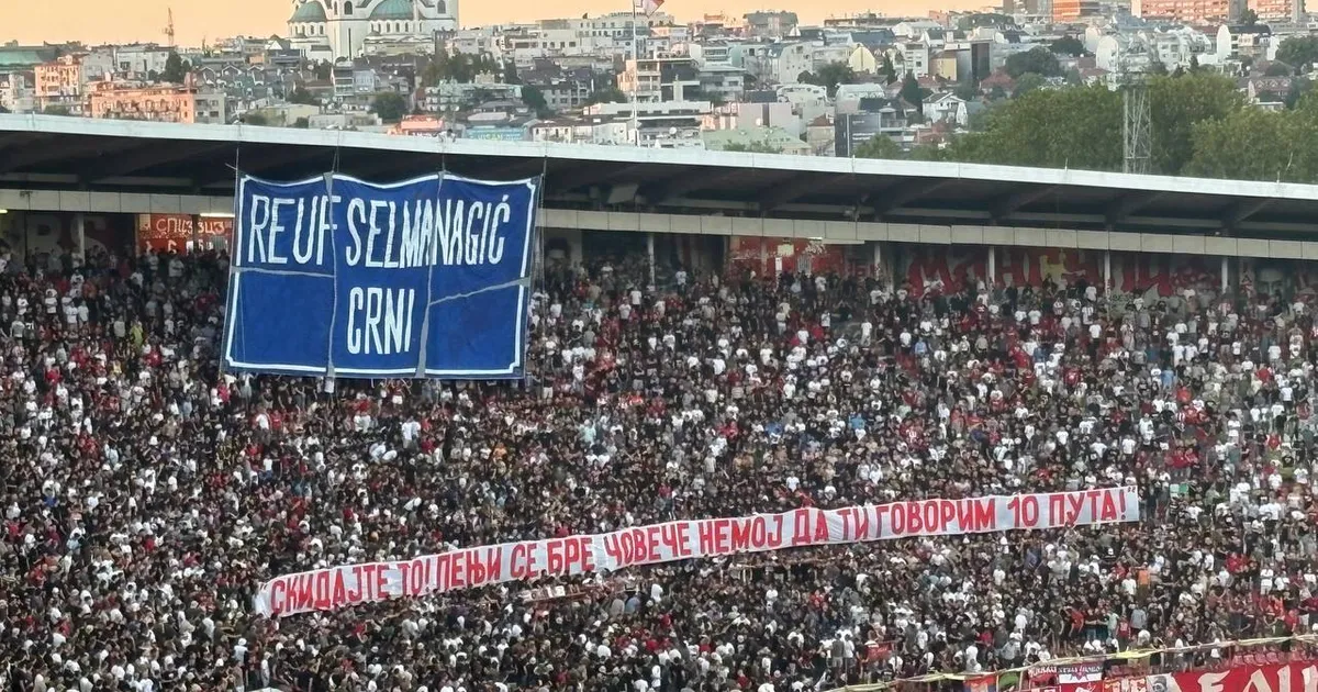 Delije podigle transparent koji se tiče Ratka Mladića, pomenule i Reufa Selmanagića Crnog: Evo o čemu se radi