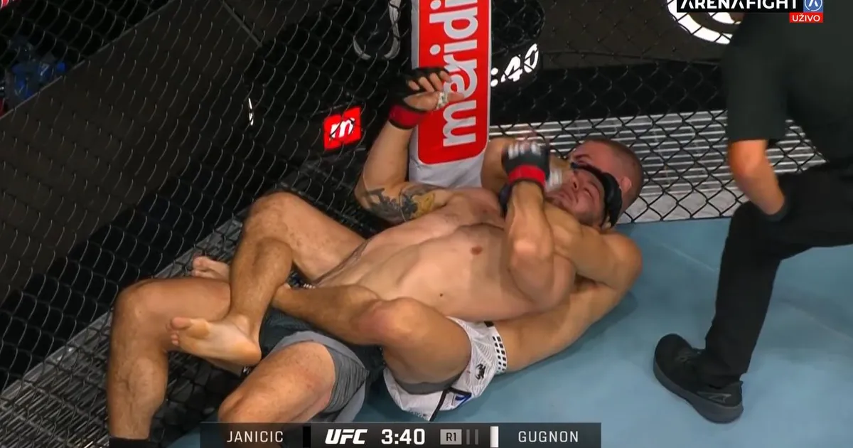 Šok u Areni! Miloš Janičić se povredio na samom startu UFC u Beogradu, protivnik ga posle "ugušio"