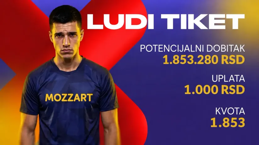 LUDI TIKET (-), nedelja, 1.853.280 dinara: Tmurno egipatsko popodne