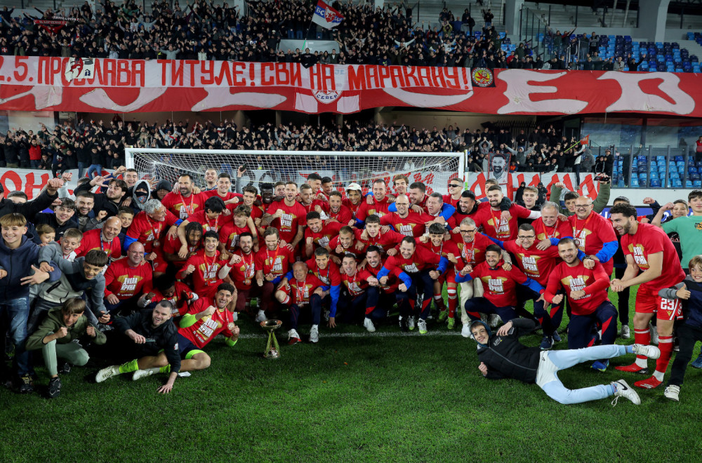 Crvena zvezda slavi titulu na Kalemegdanu