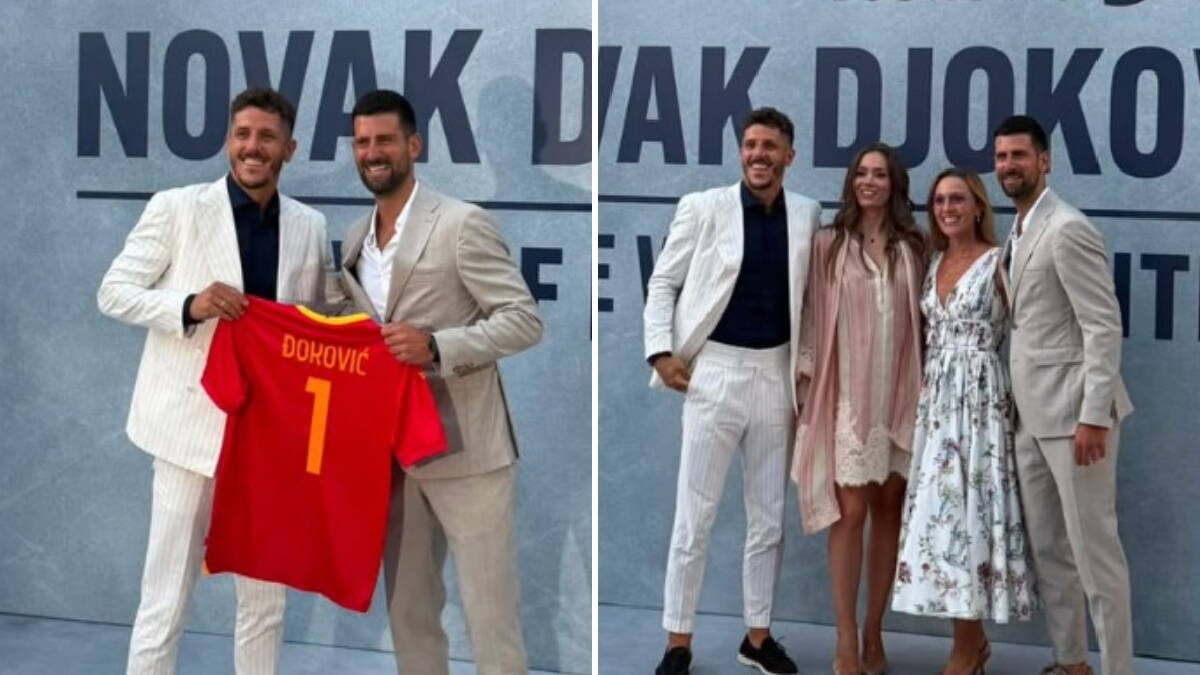 Bivši fudbaler Partizana se pojavio na Đokovićevoj promociji: Imao je poseban poklon za Novaka