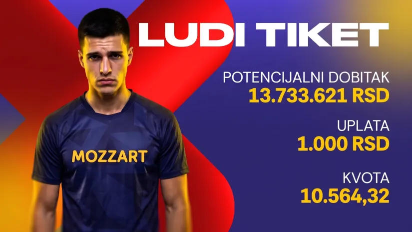LUDI TIKET (-), ponedeljak, 13.733.621 dinara: Još neko je ljut zbog preokreta u Novom Pazaru