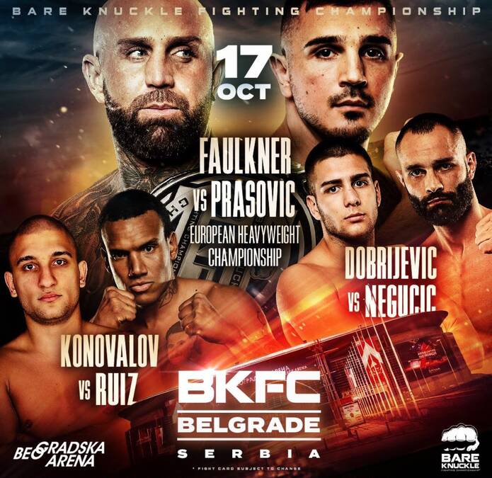PRVE BORBE VEĆ POTVRĐENE: BKFC donosi najbrutalniji borilački spektakl u Beograd evropska titula u glavnoj borbi večeri!
