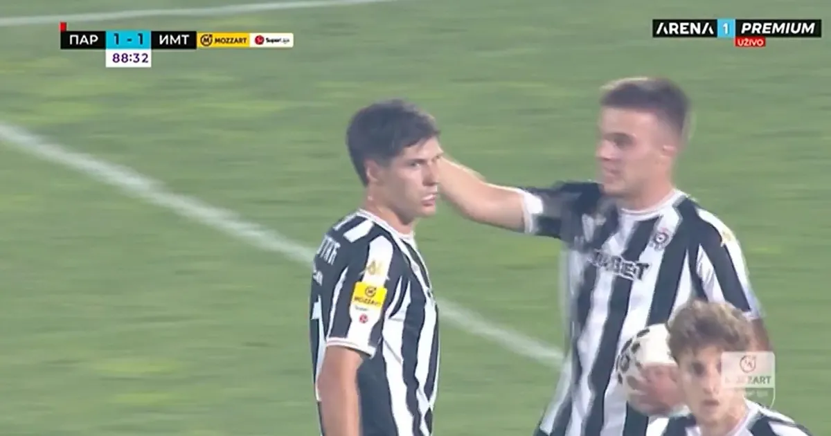 Milan Vukotić postigao jedan od najlepših golova za Partizan, ali on ipak nije vredeo ništa