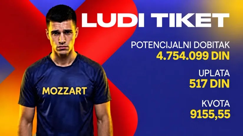LUDI TIKET (-), utorak, 4.754.099 dinara: Preambiciozan pokušaj sa Iberijom koštao prolaza