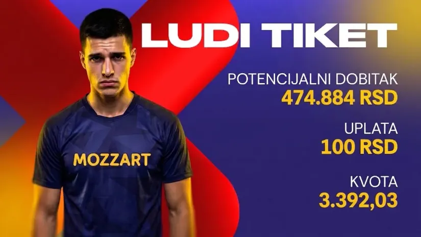 LUDI TIKET (-), četvrtak, 474.884 dinara: VAR soba u Gracu mu je presudila