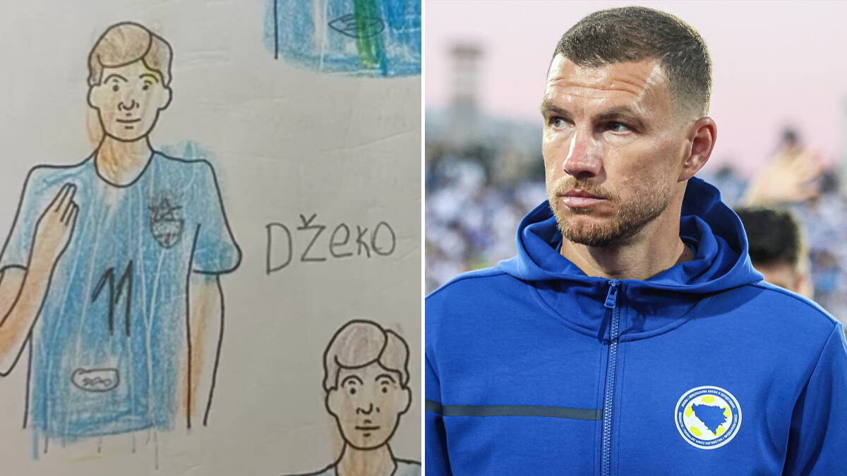 Uroš (7) objasnio zašto je nacrtao Edina Džeka kako se krsti: "Bio sam tužan, hteo sam da se pomoli"