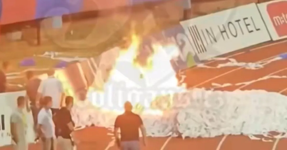 Sukob navijača Borca i Bugara, izbio požar na utakmici Lige šampiona u Banjaluci