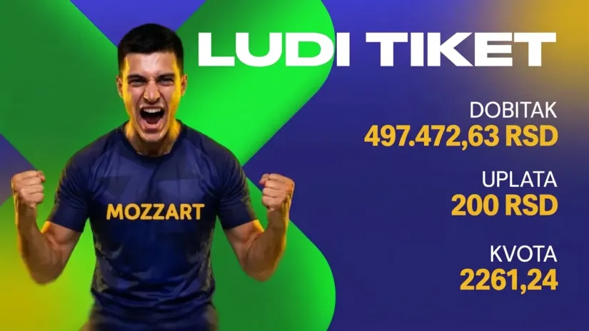 LUDI TIKET, ponedeljak, 497.472 dinara: Dame i gospodo, pred vama je ekspert za Premijer ligu i Primeru