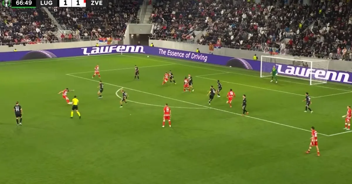 Ovako je Zvezda povela u Švajcarskoj, golčina Radeta Krunića protiv Lugana!