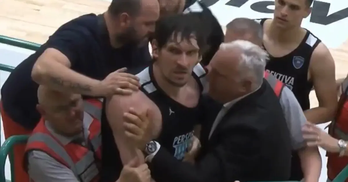 Haos u Sloveniji: Boban Marjanović hteo da se obračuna sa navijačem, Dončić uleteo da ga zaustavi!