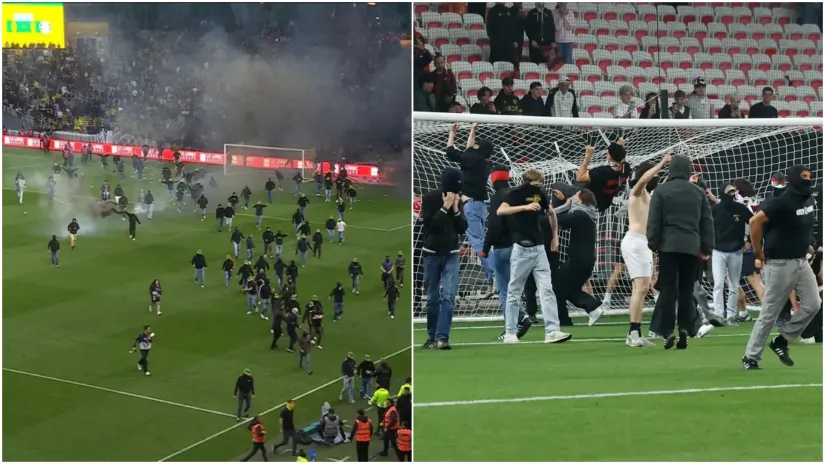 Scene bezumlja za kraj Lige 1: Huligani u Nantu i Nici upali u teren i najurili igrače u svlačionicu