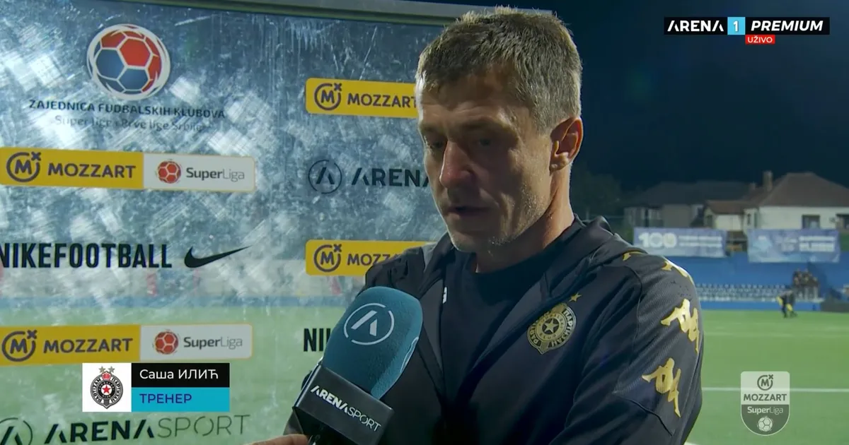 Saša Ilić nikad kraći nakon turbulentne utakmice Partizana u Surdulici: "... i to je to..."