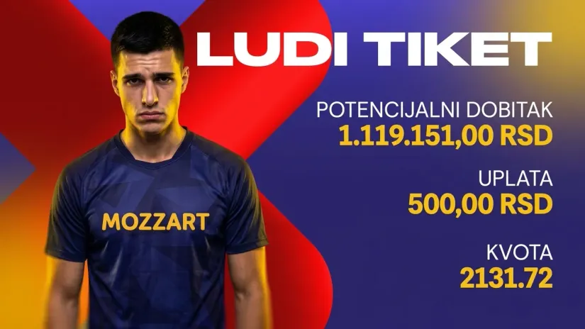 LUDI TIKET (-), nedelja, 1.119.151 dinara: Da su omladinci bili precizniji...