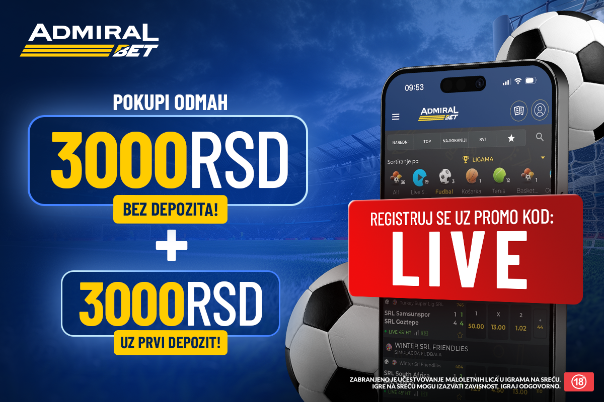 Sve na jednom mestu - Highlights i do 6000 dinara bonusa za sport
