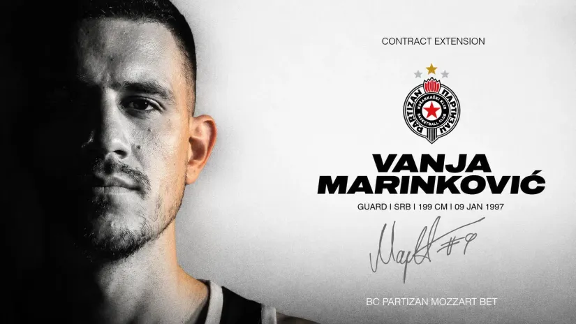 Zvanično: Vanja Marinković ostaje kapiten Partizan Mozzart Beta
