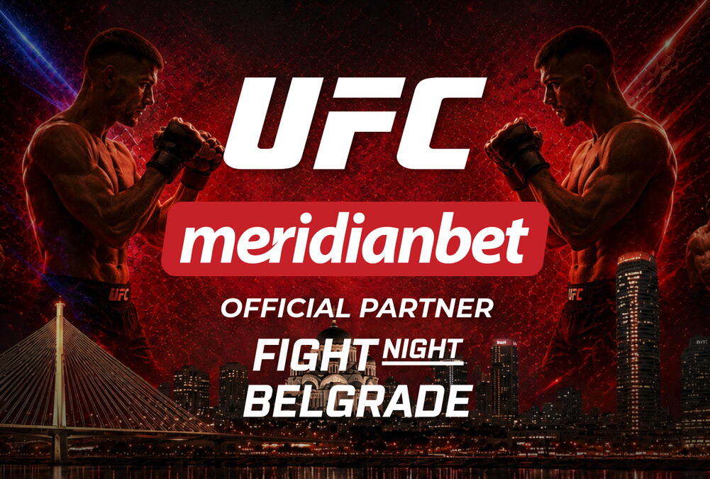 PIŠE SE ISTORIJA U ARENI: Meridianbet zvanični sponzor UFC Fight Night Belgrade!