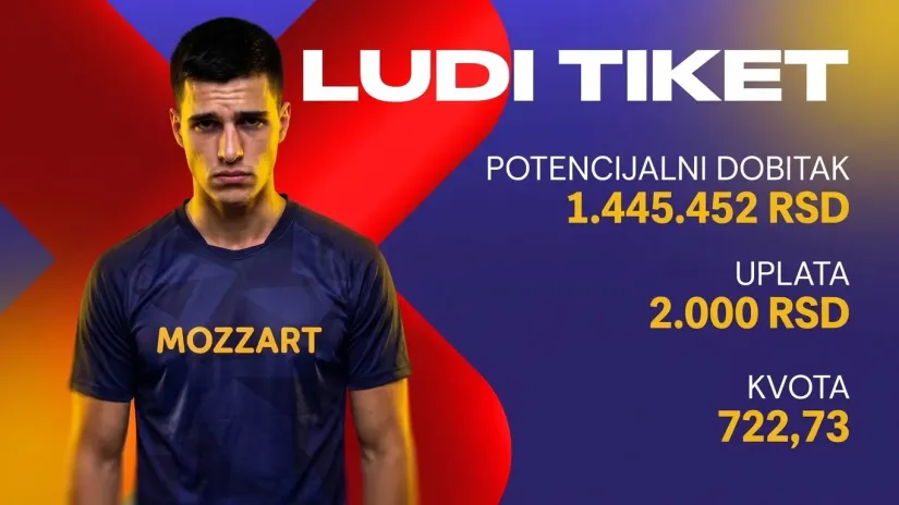 LUDI TIKET (-), petak, 1.445.452 dinara: Čemer i jad zbog Egipćana