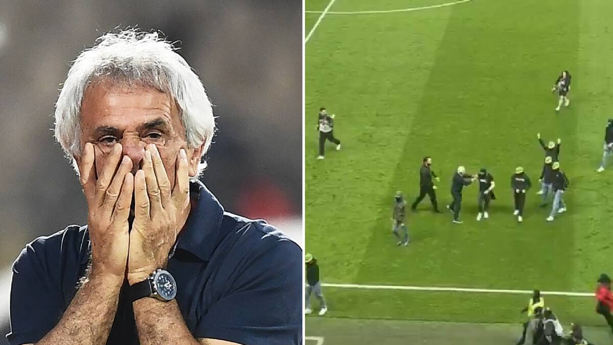 Huligan sa fantomkom krenuo pravo na Vahu: Halilhodžić telom branio igrače, strašne scene nasred terena