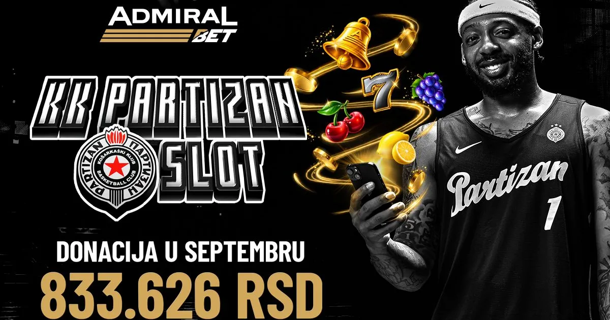 PREKO 833.000 DINARA ZA VIŠI CILJ Prvi rezultati nove saradnje AdmiralBeta i KK Partizan