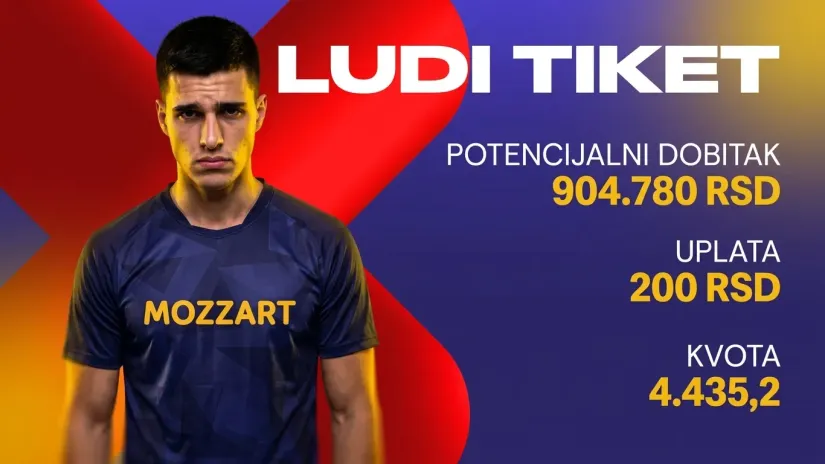 LUDI TIKET (-), sreda, 904.780 dinara: Lil nije ponudio ni mrvu nade