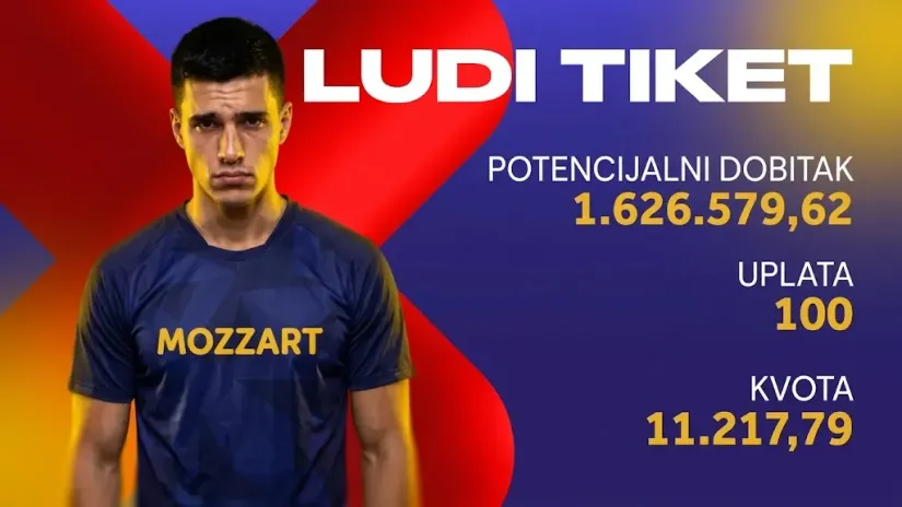 LUDI TIKET (-), nedelja, 1.626.579,62 dinara: Portugalci odnesoše milionski dobitak