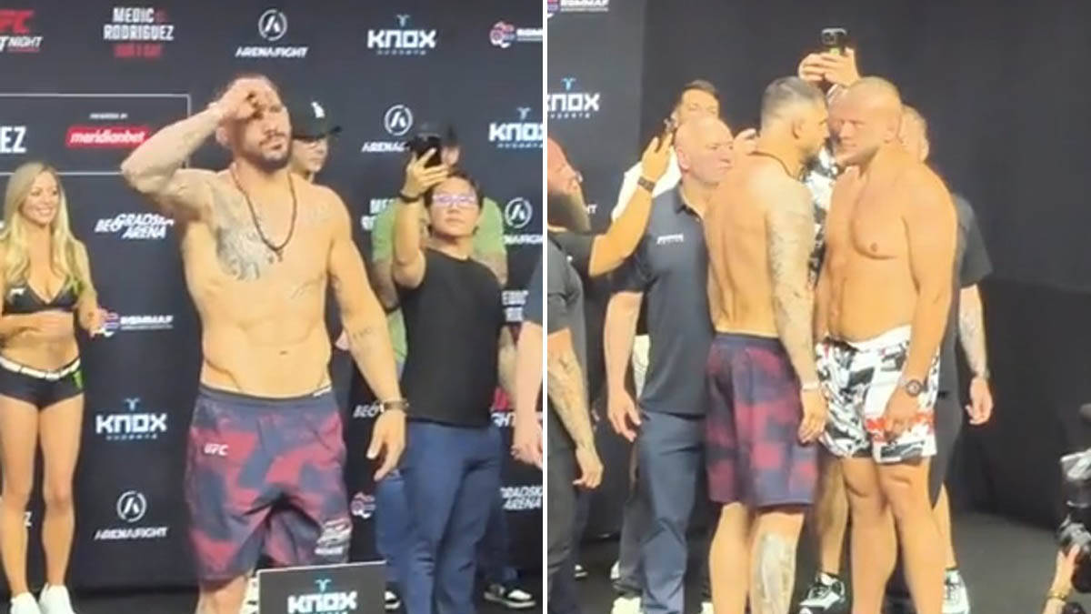 Aleksandar Rakić izašao na merenje i prekrstio se: Srbin "zapalio" publiku u Areni pred UFC spektakl u Beogradu